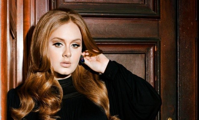 Adele-In-Black-Dress